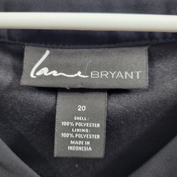 Lane Bryant Size 20 Black Gold Midi Shear With Lining Dress 3525-1078 - Picture 3 of 5